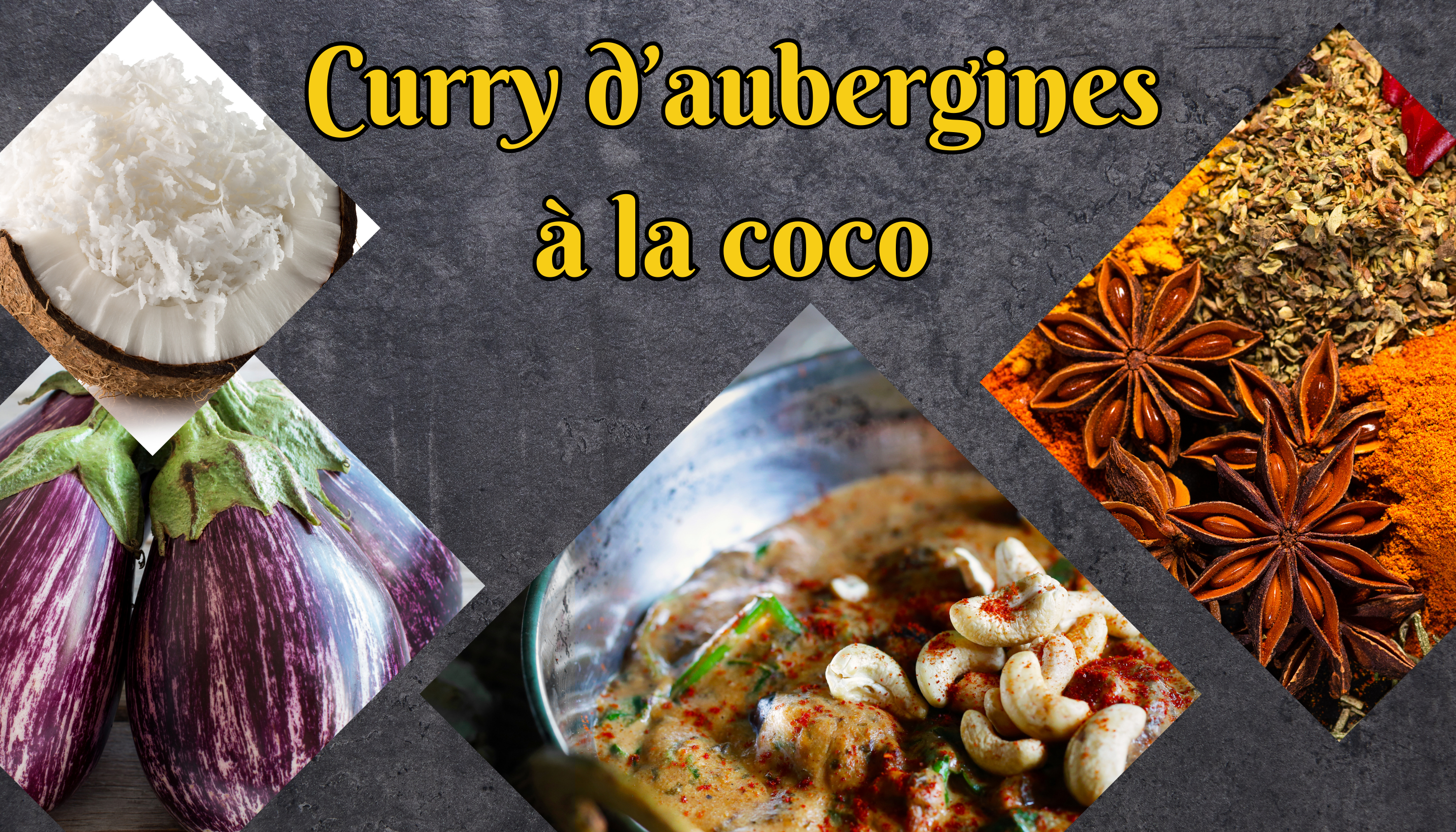 recette indienne aubergines coco